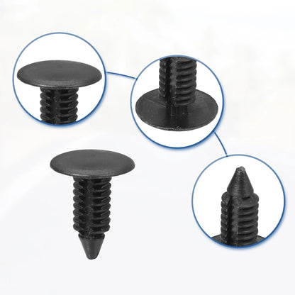 100 Pcs Retainer Fastener Clip Rivet Kit for Jeep Wrangler (2007–2018)