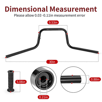 Handlebar with Grips for Honda Foreman Rubicon 500 (2005–2007)