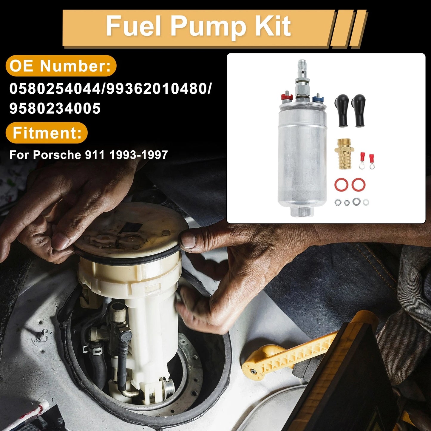 Set of 2 Metal Electric Fuel Pumps for Porsche 911 (No. 0580254044)