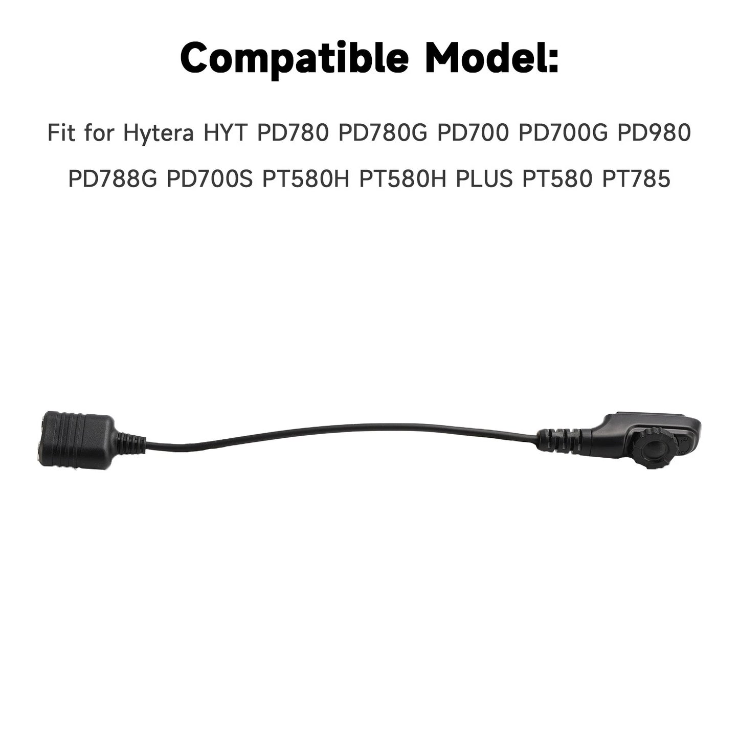 K Headset Port Converter Cable for Hytera PD780 PD700 PD980 PD788G (2010–2023)