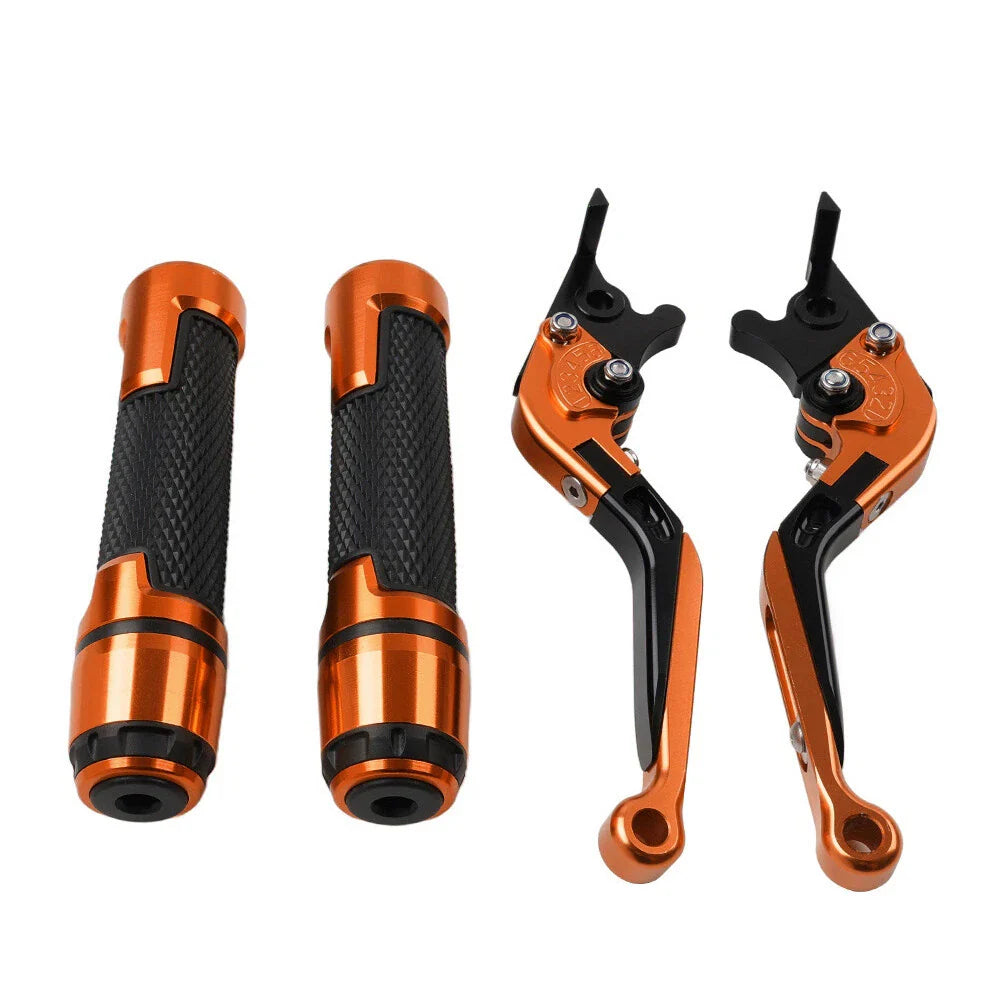 Orange Extendable Brake Clutch Levers Grips Set for BMW G310R G310GS (2017-2023)