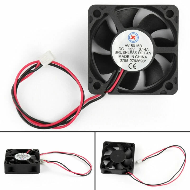 DC Brushless Cooling Fan 12V 5015B 50x50x15mm 0.14A 2Pin for Automotive