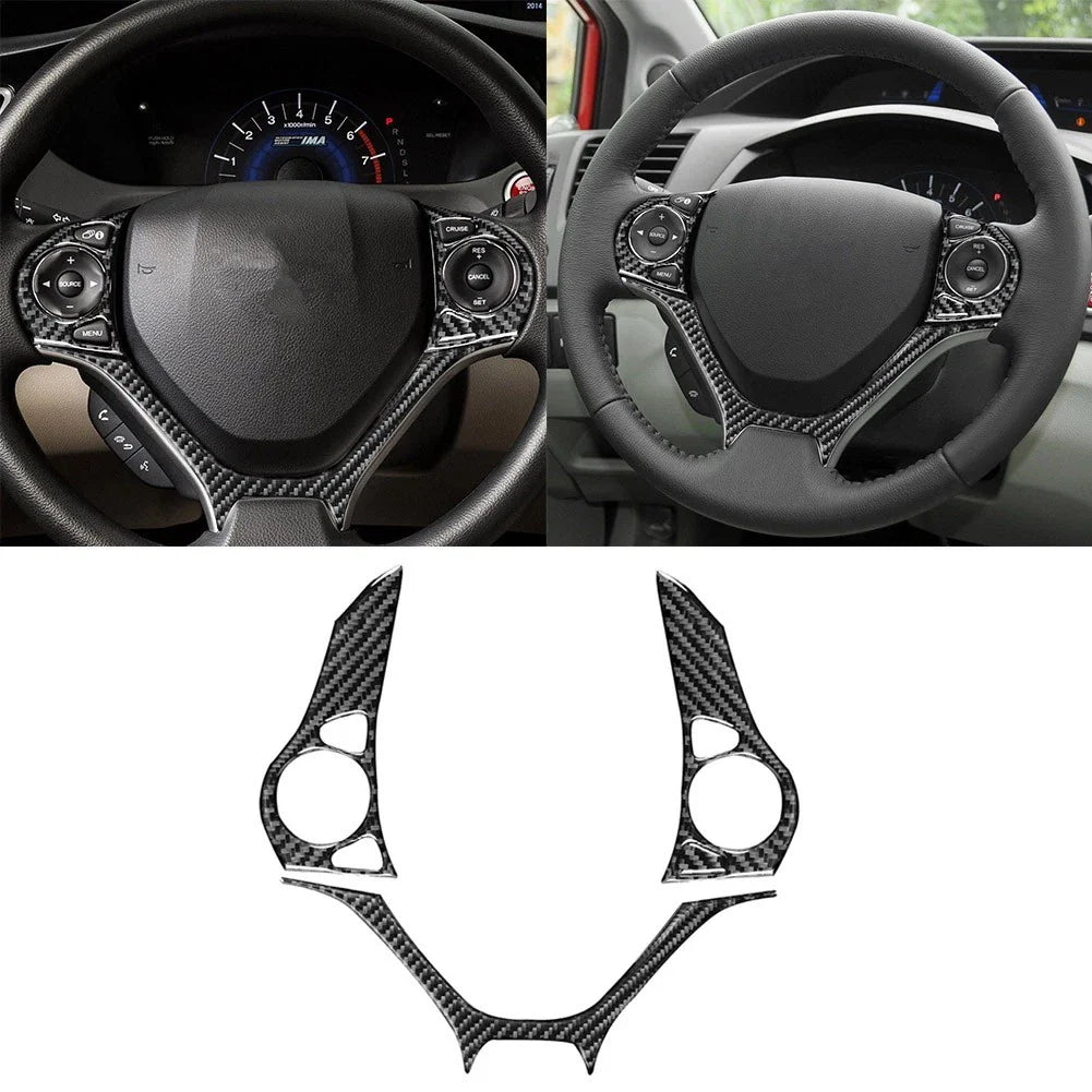 2 x Carbon Fiber Steering Wheel Set for Civic