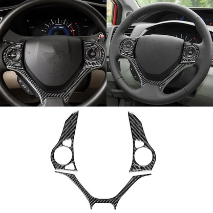 2 x Carbon Fiber Steering Wheel Set for Civic