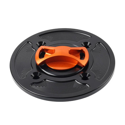4-Hole Gas Fuel Tank Cap Cover CNC Orange for DUCATI Panigale V4/S/R (2018-2021)