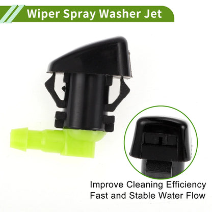 Windshield Washer Nozzle & 2 x Hose Connectors for Chevrolet Traverse (2018-2023)