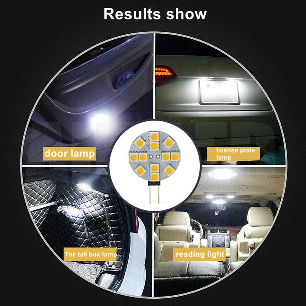Warm White 5050 SMD G4 Socket Round Bulb for Car RV Landscape