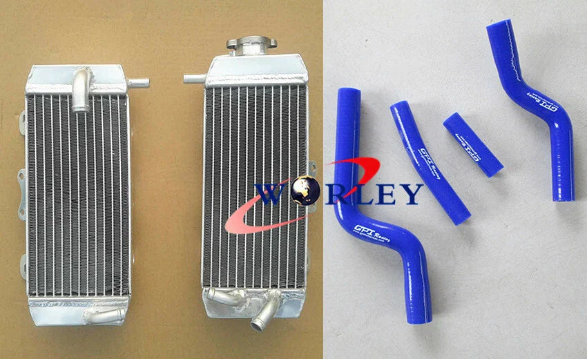 Aluminum Radiator & Red Silicone Hose for Yamaha YZF250 YZ250F (2007-2009)
