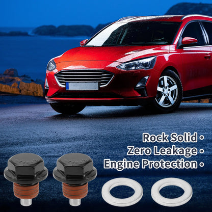 Set of 2 M14x1.5 Aluminum Oil Drain Plug with Gasket for Car Motorcycle