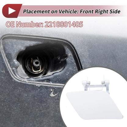 Front Right Washer Nozzle Cover Cap for Mercedes-Benz S350 (2012–2013) White
