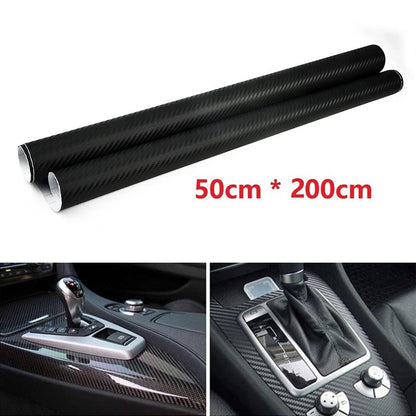 Car Exterior 3D Matt Black Carbon Fiber Vinyl Film Sticker Decal