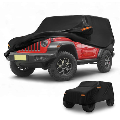 Car Cover Waterproof All Weather for Jeep Wrangler 2DR (190T-PU)