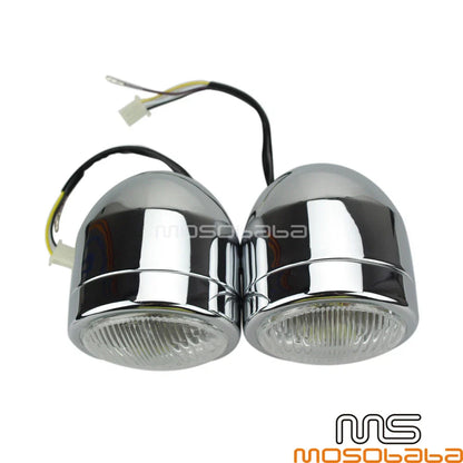 4" Dominator Dual Headlight for Harley Naked Bike