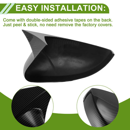 1 Pair Mirror Cover Cap for Volkswagen Polo Mk5 6R 6C V (2009–2017)
