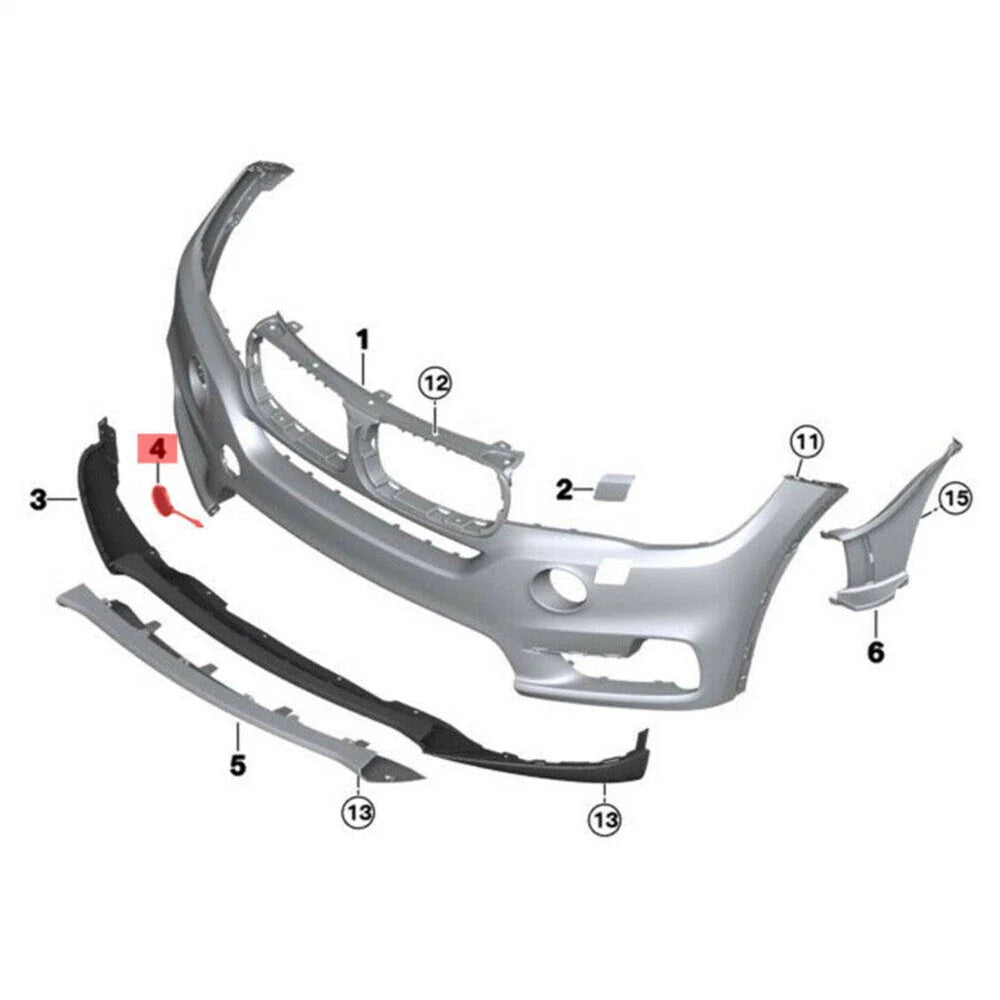 Front Bumper Tow Hook Cover for BMW X5 (2014-2018)