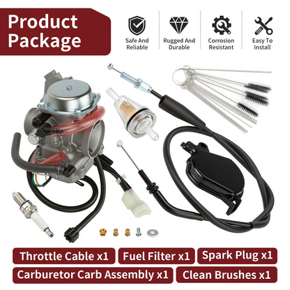 Carburetor with Throttle Cable for Kawasaki Prairie 300 (1999–2002)