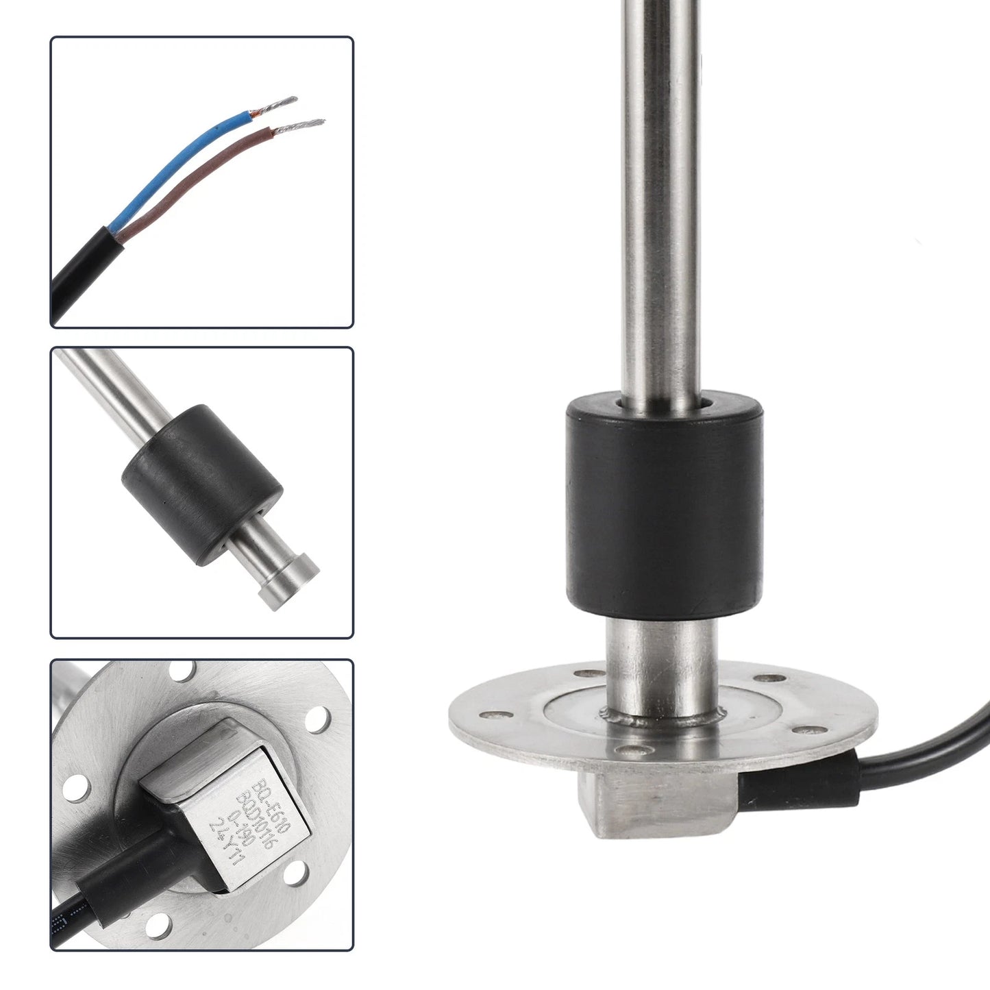 Fuel Sending Unit and Gauge Kit 0-190 Ohm 610mm for Boat Car