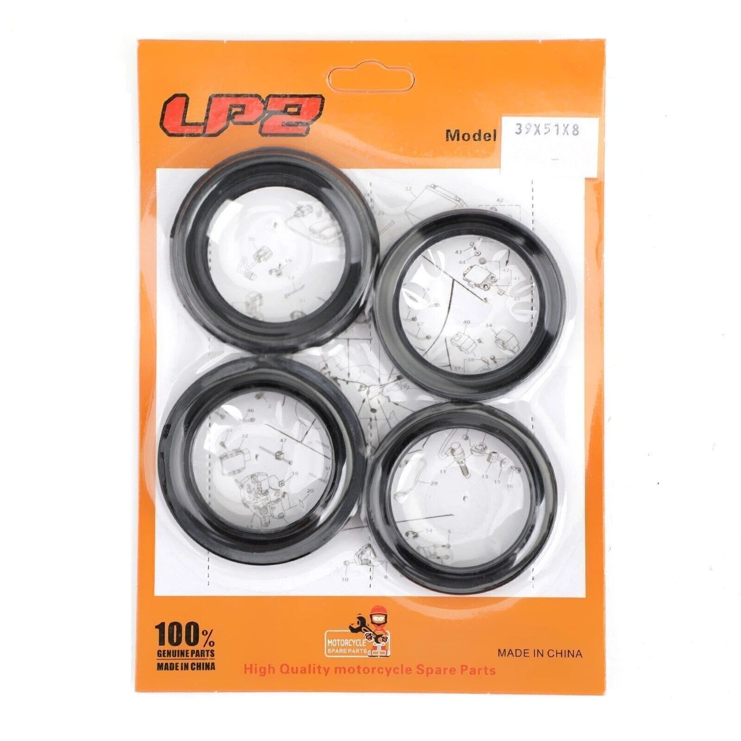 Set of 4 Joints Fourche & Caches Poussiere for Honda VT600C Shadow VLX (1984–2007)