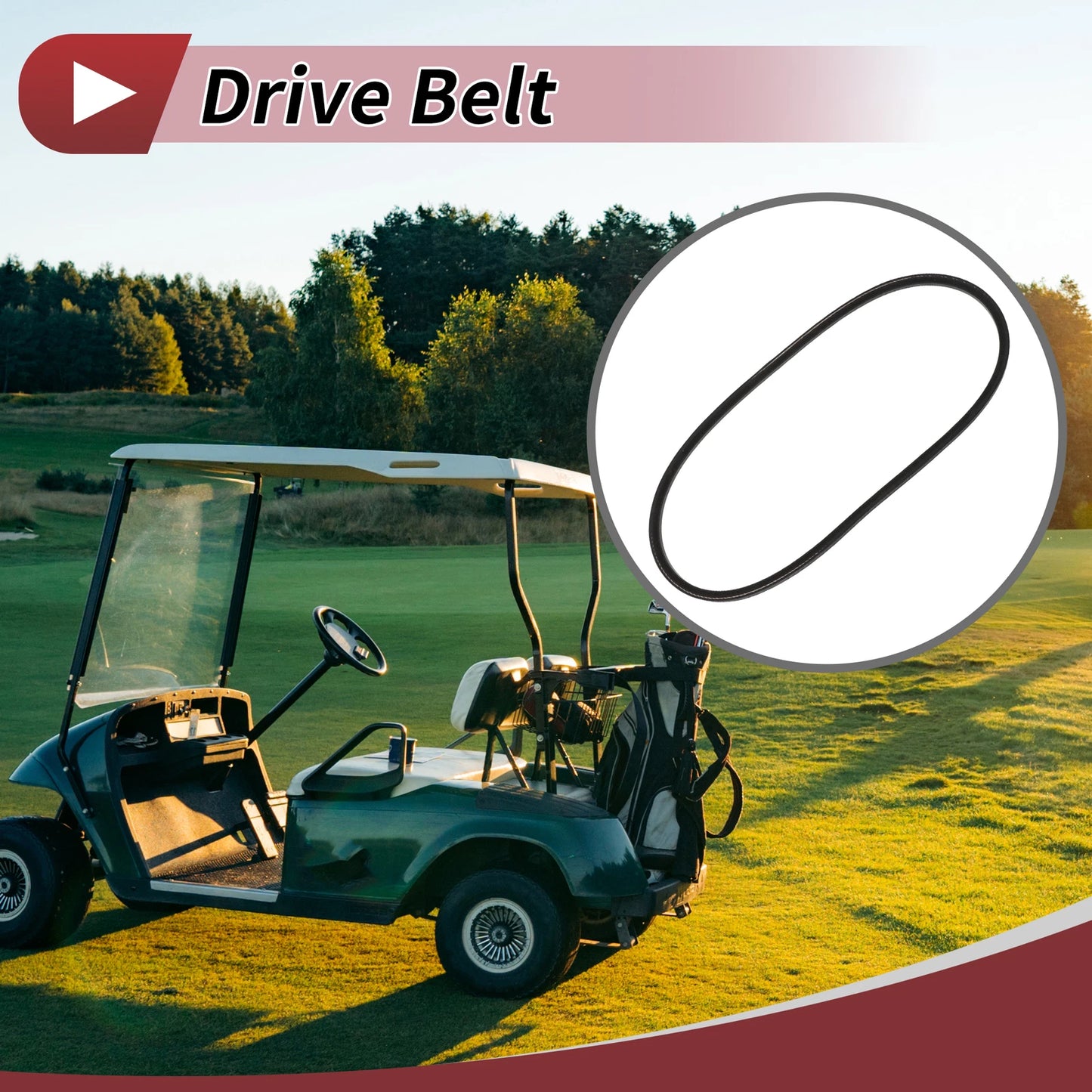 Drive Belt V-Belt for Club Car DS (1992–Present) & Precedent (2004–Present)