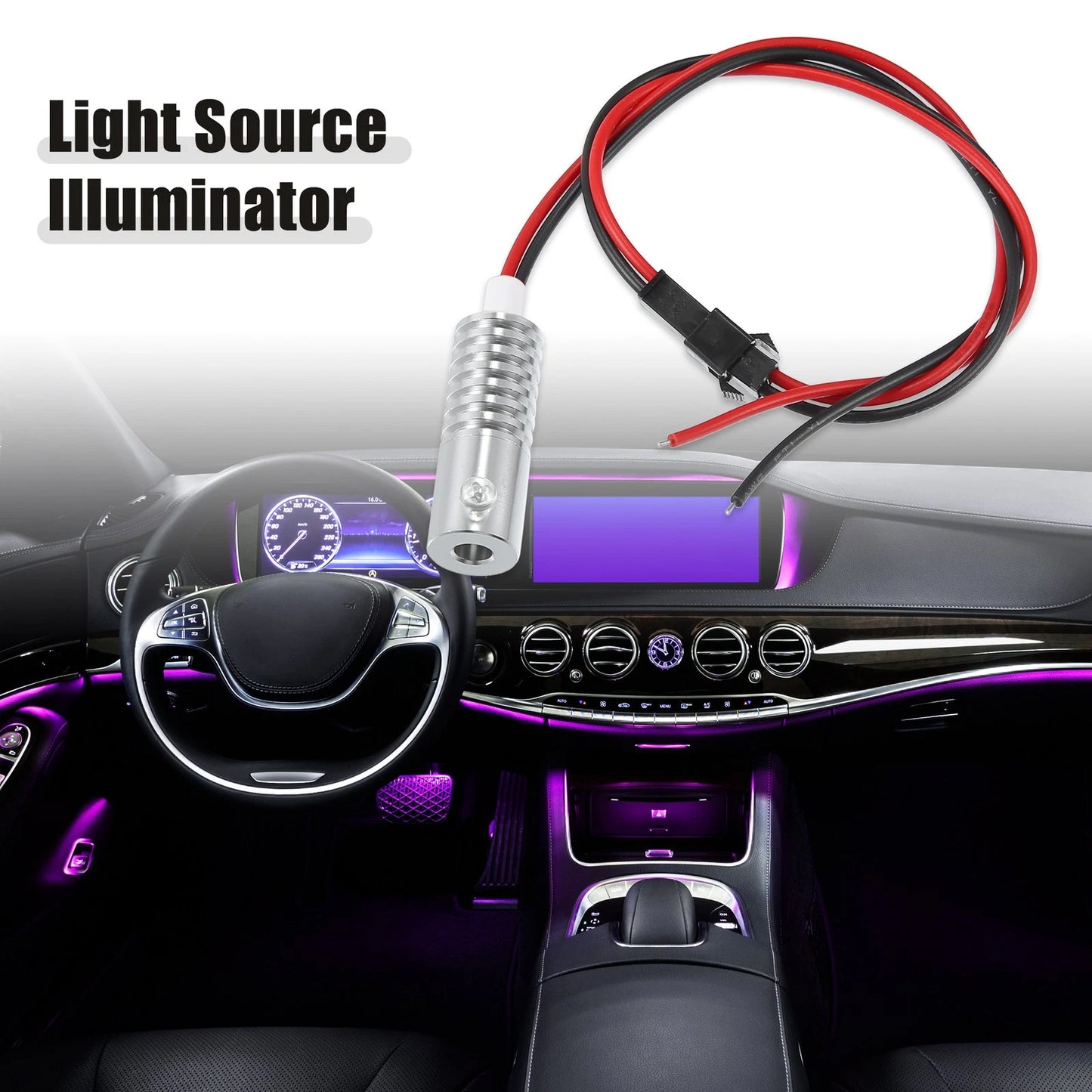 LED Aluminum Light Source Illuminator for Car DIY (12V, 2W)