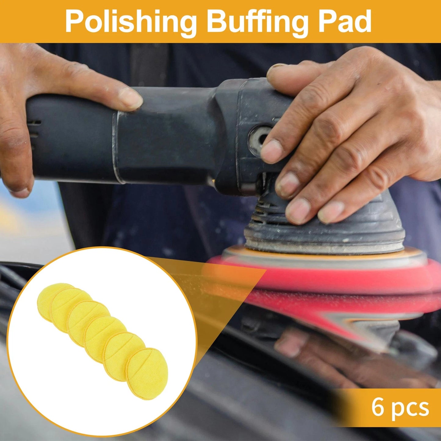 Set of 6 Polishing Buffing Pads for Auto (Universal)