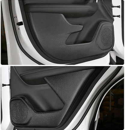 Carbon Fiber Leather Anti-kick Guard Cover Trim for Chevry Blazer (2019–2022)
