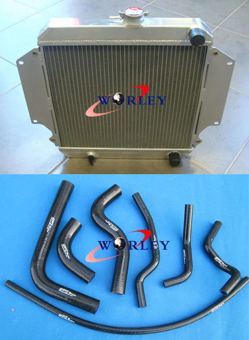 Aluminum Radiator with Blue Hoses for Suzuki Sierra (1981–1996)
