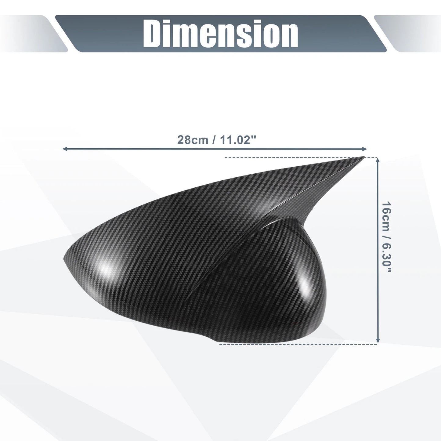 Pair Rearview Mirror Cover Overlay for Kia K5 (2021–2023) - Carbon Fiber