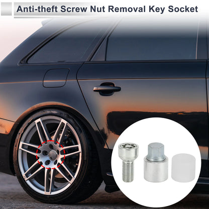 Type S Wheel Lock Lugnut Set with Bolt Kit & Nut Removal Key for Audi A4L A5 (2013–2020)