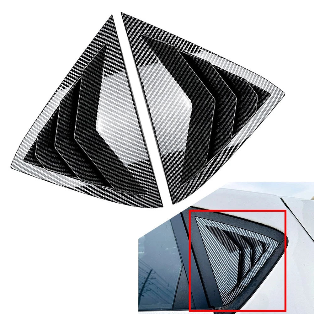 Carbon Rear Louver Shutter Cover Trim for Ford Fiesta MK7 MK7.5 (2008–2017)