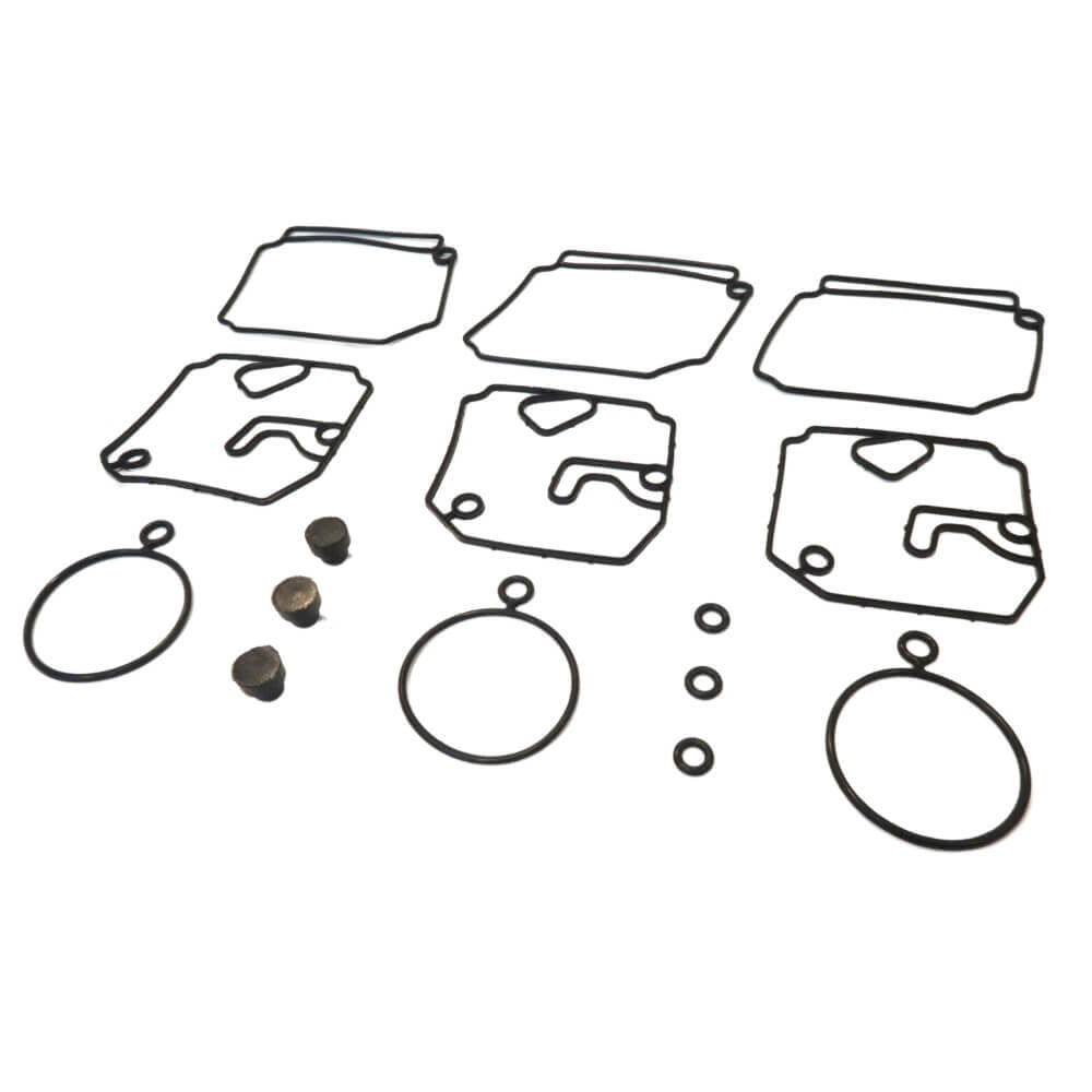 3-Pack Carburetor Rebuild Kit for Yamaha Outboard 2-Stroke (1989–2009)