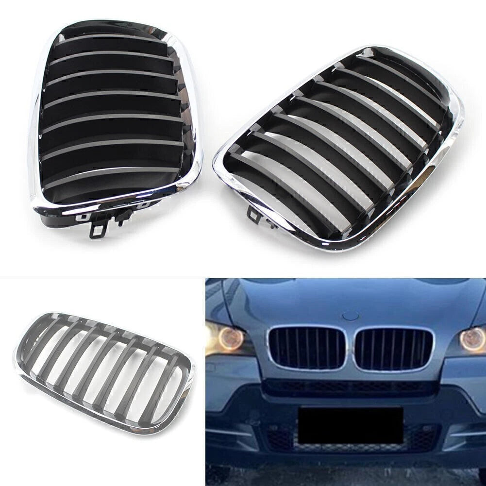 Chrome Grille for BMW X5 X6 E70 E71 (2008–2013)