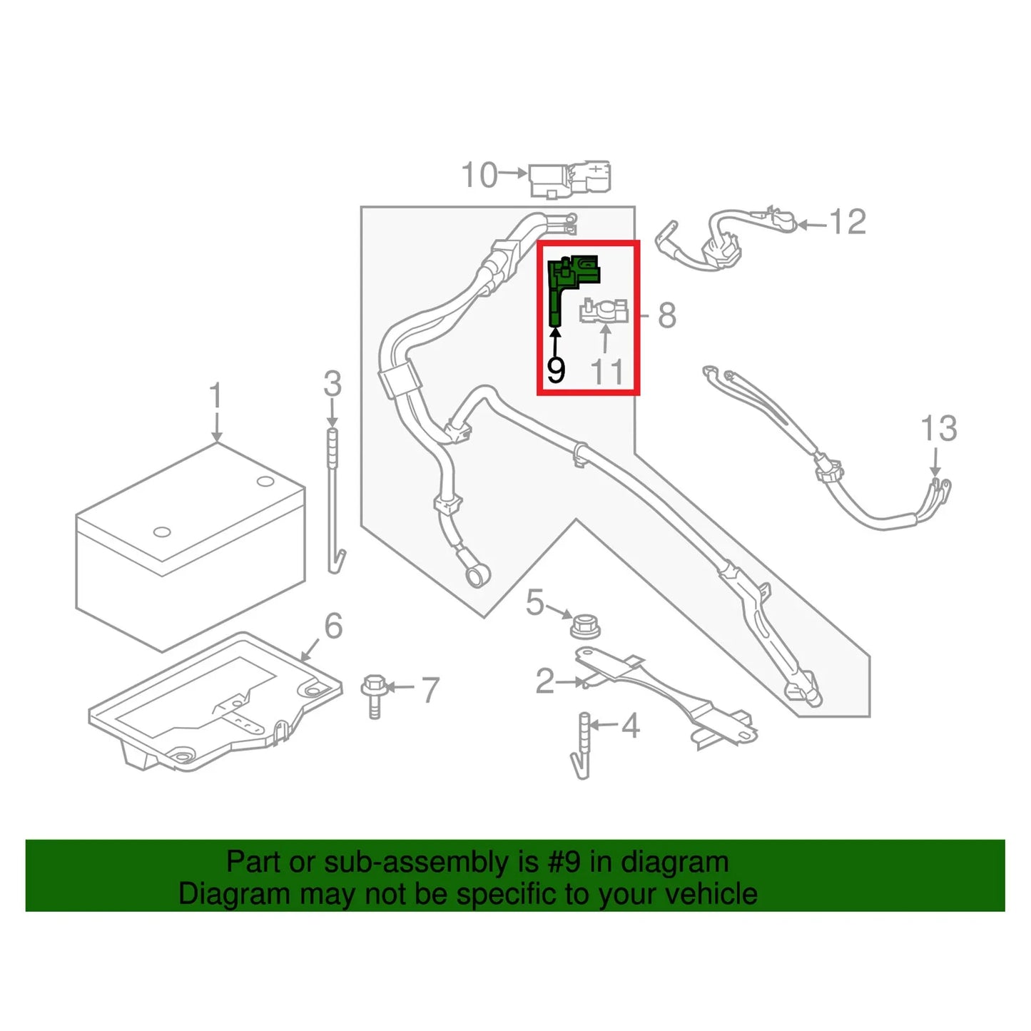 Positive Battery Cable Fuse Fusible Link for Nissan Titan Versa (2007–2013)