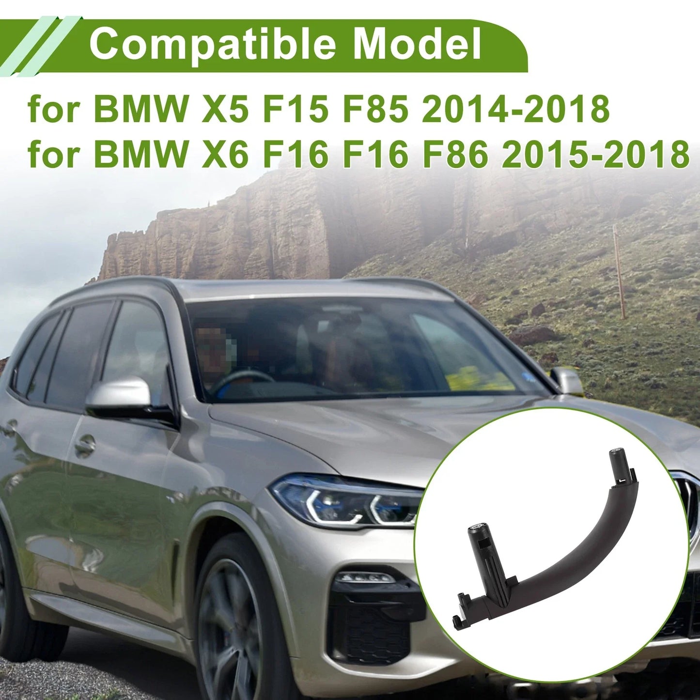 Door Panel Handle Pull Trim Cover for BMW X5 F15 F85 (2014-2018)