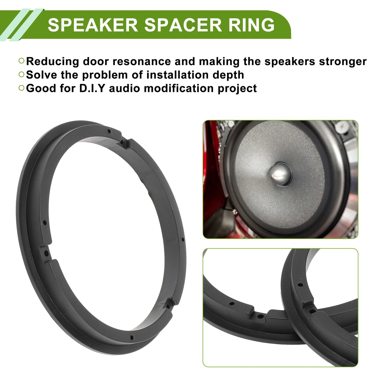2X Speaker Spacer Ring Adapter for Suzuki Grand Vitara (2006–2014)
