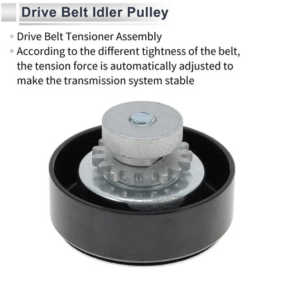 Drive Belt Idler Pulley for Chevrolet Spark (2010-2015) Black 1 x Piece