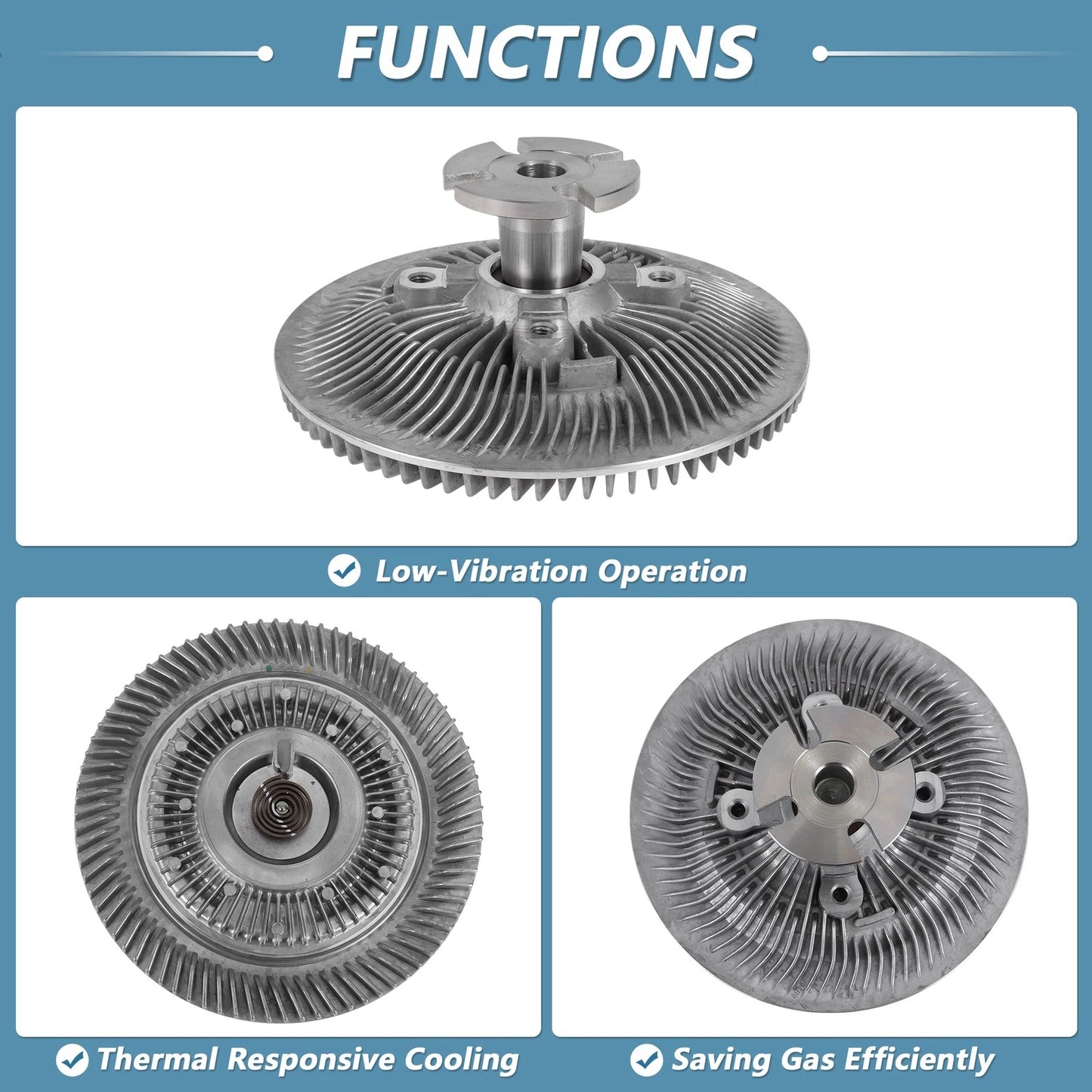 Engine Cooling Fan Clutch for Jeep Cherokee (1994–2000) No. 52079684/52028428