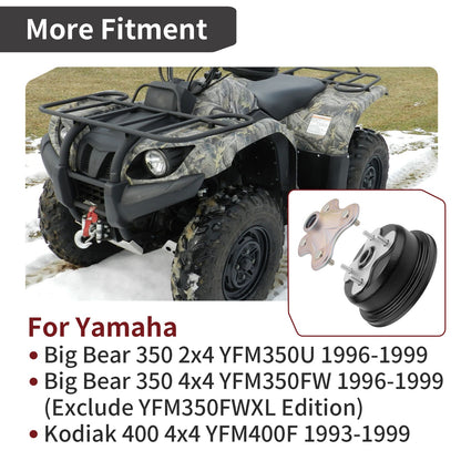 Rear Brake Drum and Wheel Hub Set for Yamaha Kodiak 400 (1993–1999)