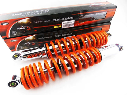Set of 2 Shock Absorbers for Honda MR250 Elsinore (1973–1976) Orange/Chrome