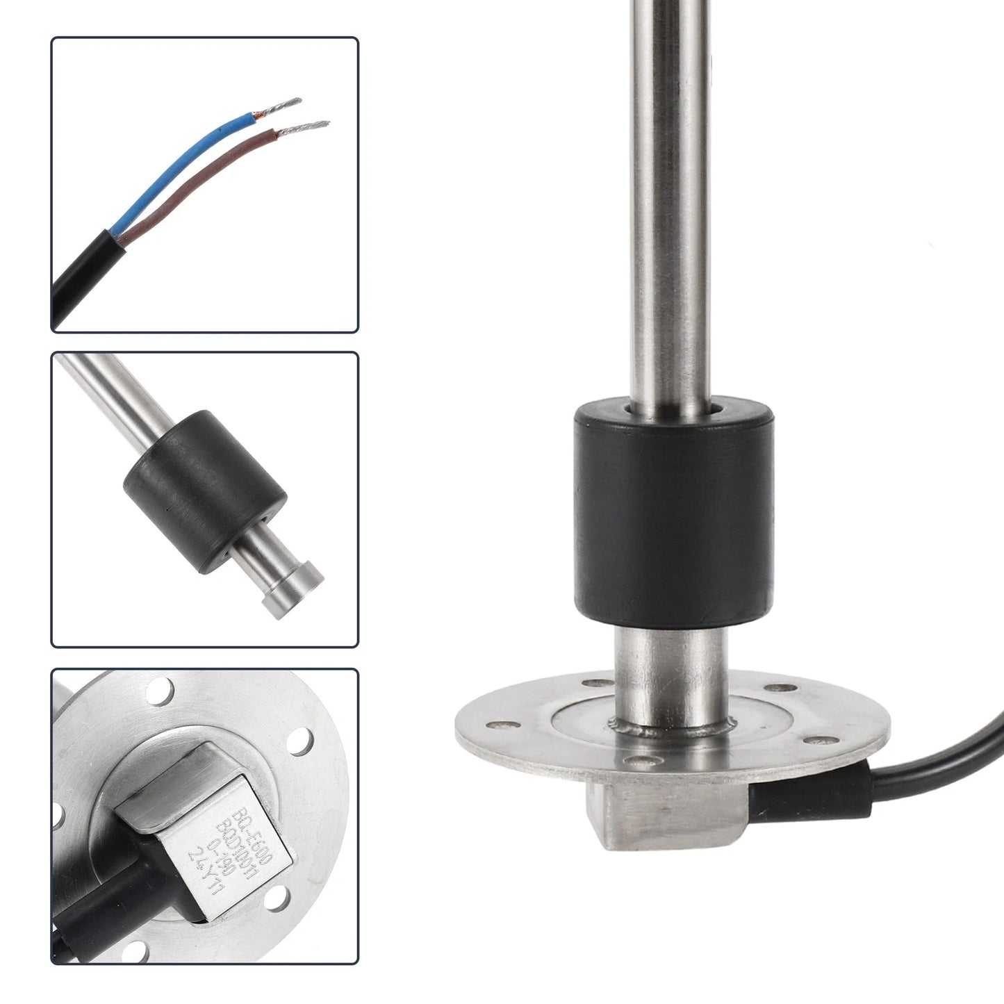 Fuel Sending Unit and Gauge Kit 0-190 Ohm 600mm for Boat Car