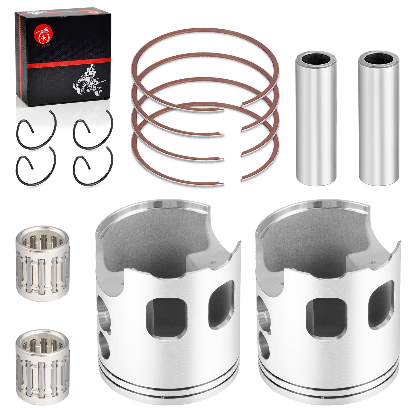 Set of 2 Forged Pistons & Ring Bearing Kit for Banshee 350 (1987–2006)