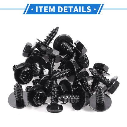 20 Pcs Fender Liner Splash Shield Bumper Cover Screw for Scion XD (2008–2014)