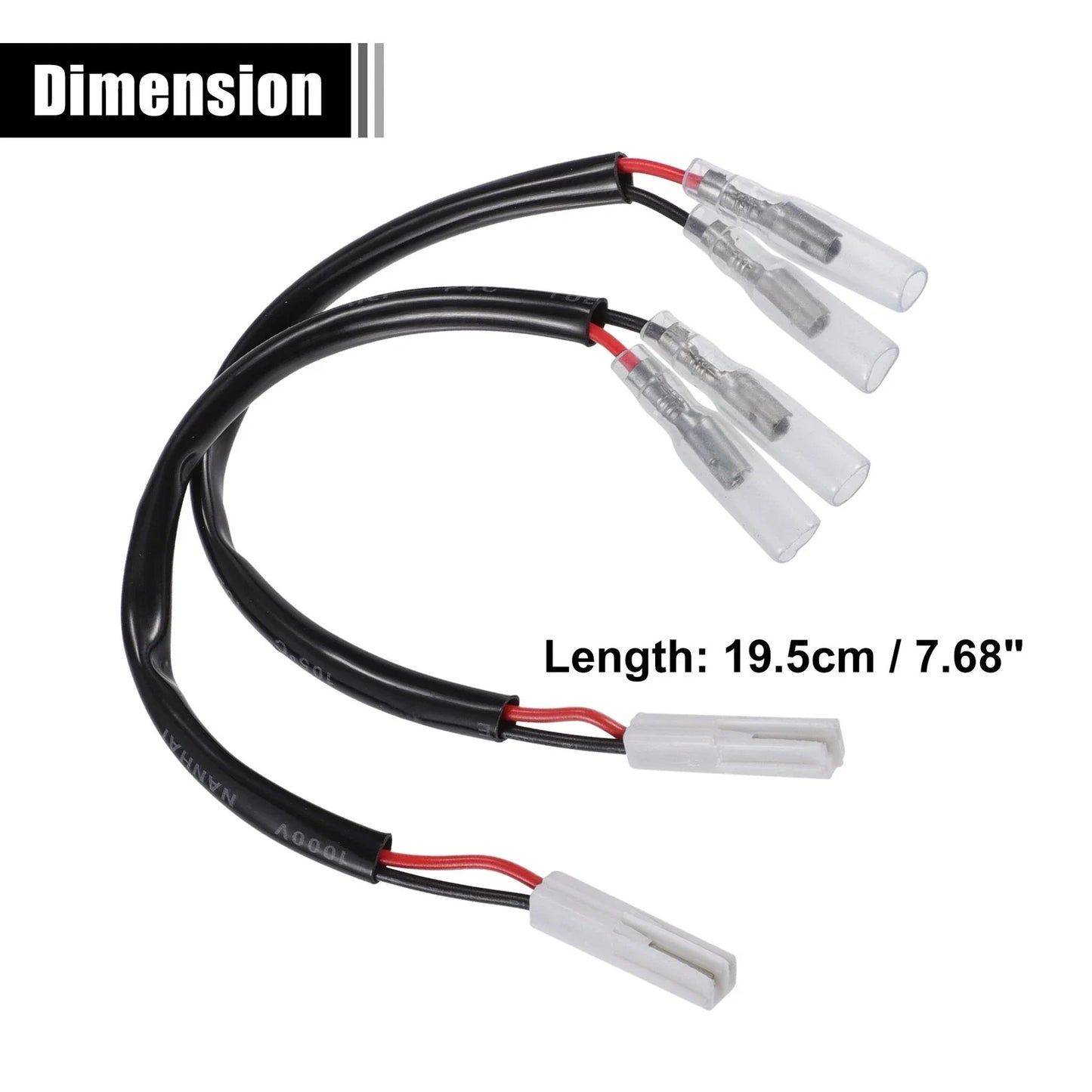 Motorcycle Turn Signal Cable Adapter Connector for Honda  2 x Pcs