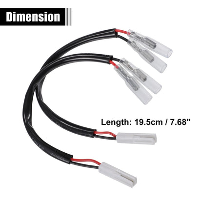Motorcycle Turn Signal Cable Adapter Connector for Honda  2 x Pcs