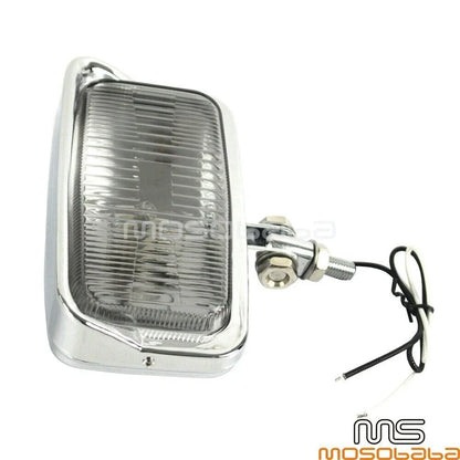 Square Chrome Headlight for Harley Chopper Bobber Cafe Racer