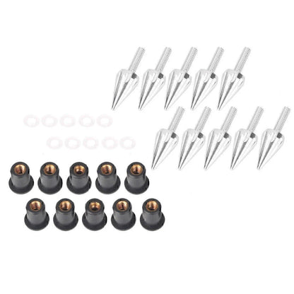 10 Pcs Spike Windshield Bolts for Honda Yamaha Suzuki BMW Ducati Universal