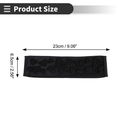Set of 2 Black Seat Belt Cover Pads for Universal Fit (23cm)