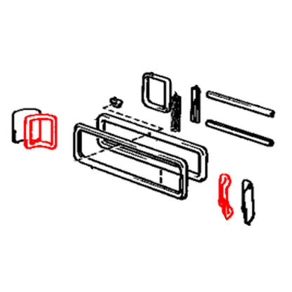 Rear Window Corner Weatherstrip for Toyota Land Cruiser BJ45 FJ45 HJ45 HJ47 (1969–1986)