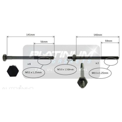 Engine Cylinder Head Bolt Set for Nissan Pulsar N13 (1987–1991)