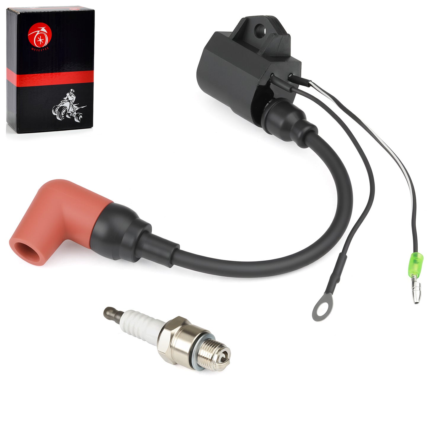 Ignition Coil with Spark Plug for Yamaha Outboard 2 Stroke (55-90 HP)
